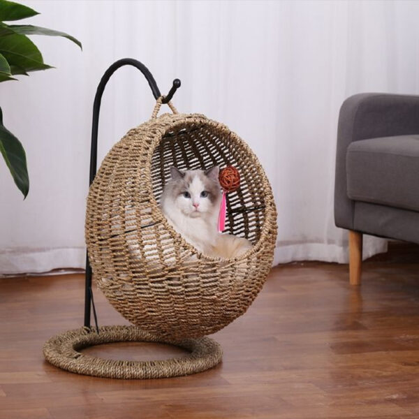 ​​Semi-Enclosed Hanging Litter Basket for Cats​​