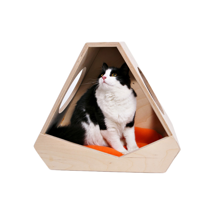 ​​Wall-Mountable Cat House with Fleece Bed​​