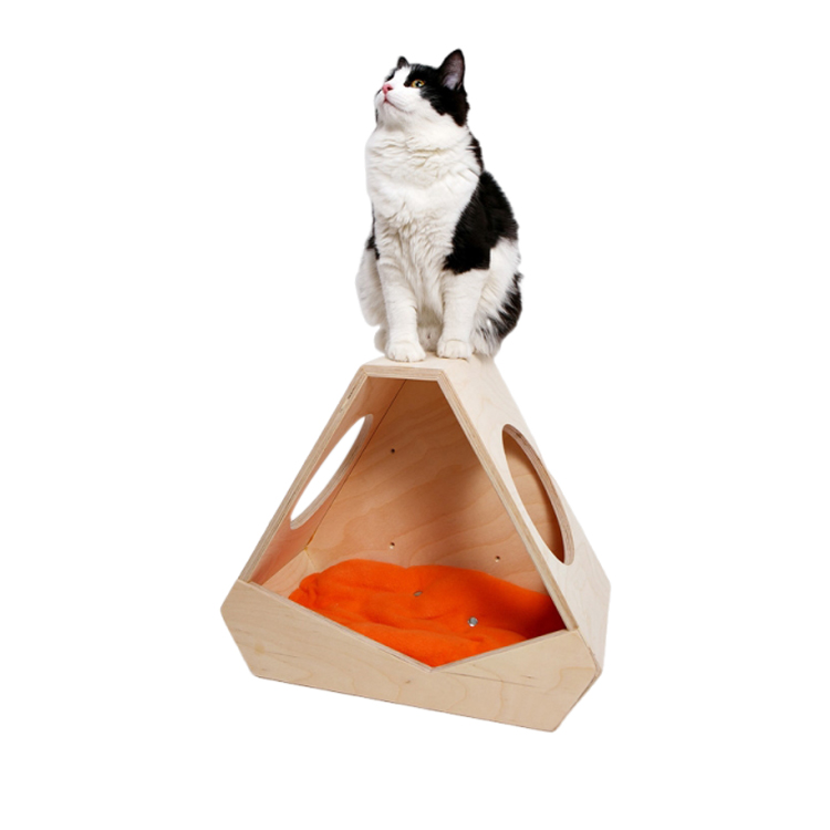 ​​Wall-Mountable Cat House with Fleece Bed​​