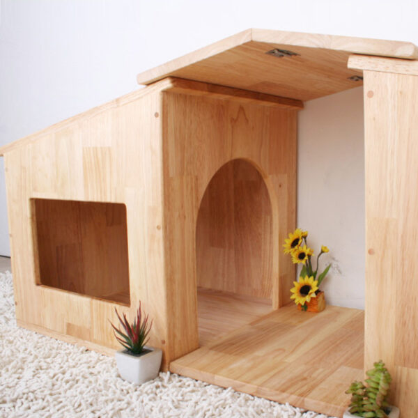 ​​Wood Twin Pet House Complete Indoor Set​​