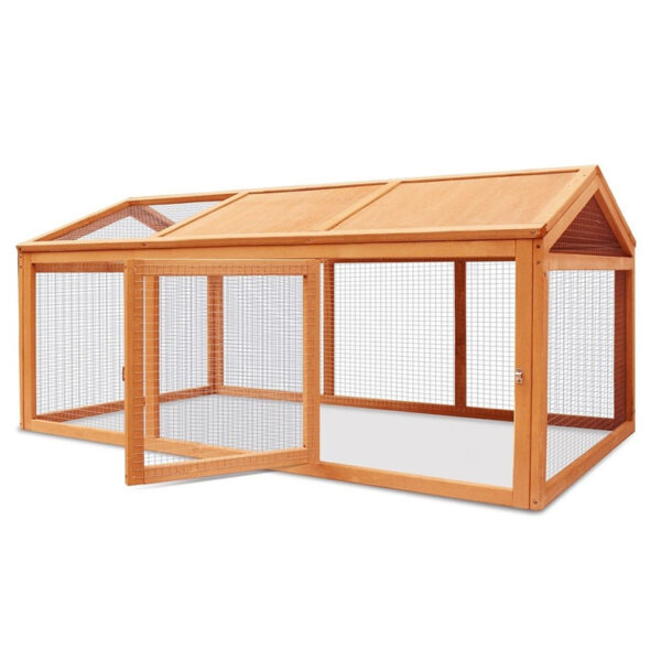 ​​Wooden Chicken Coop and Rabbit Hutch Outdoor Enclosure​​