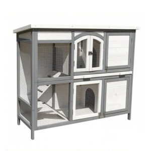 Bunny Hutch And Run Fir Wood 144×57.5×110cm