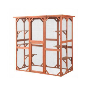 Cat Garden Enclosure Wood 180×95×180cm