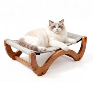 Cat Hammock Swing Bed Wood 60×40×25cm