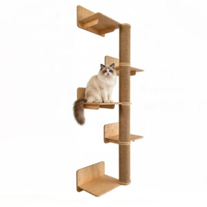 Cat Scratching Tree Shelf Plywood 62×27×147cm