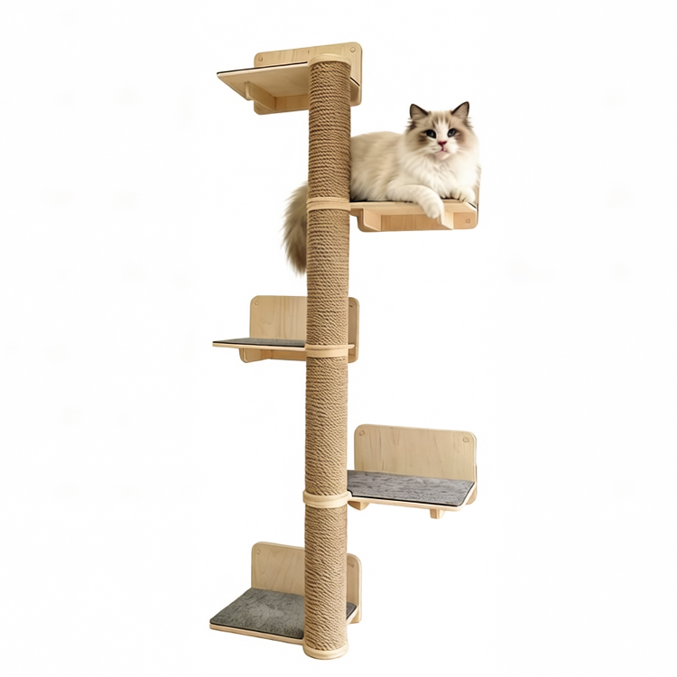 Cat Scratching Tree Shelf Plywood 62×27×147cm - Image 2