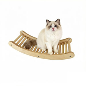 Curved Cat Wall Shelf Plywood 40×18cm