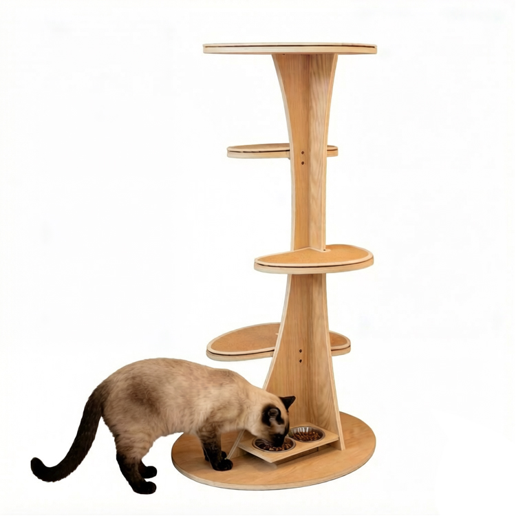 Indoor Cat Climbing Frame Plywood 76.2×58.5×152.4cm
