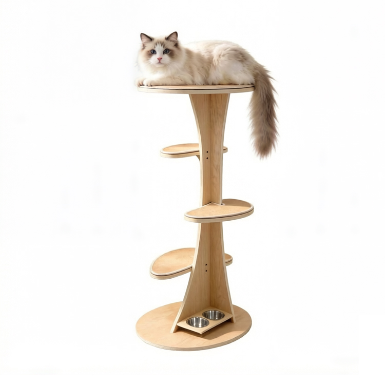 Indoor Cat Climbing Frame Plywood 76.2×58.5×152.4cm