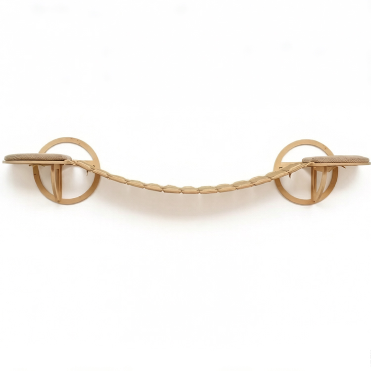 Mahogany Cat Bridge For Wall 100×17×28cm - Image 3