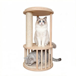 Modern Cat Tree Tower Wood 80×45×45cm