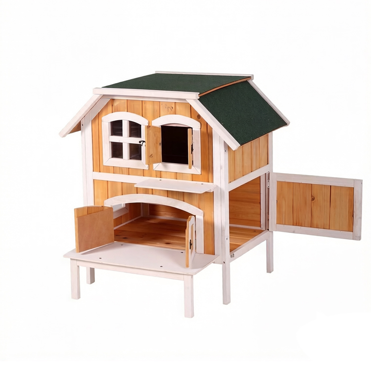 Waterproof Cat House Wood 22.8×30.7×35.4 In