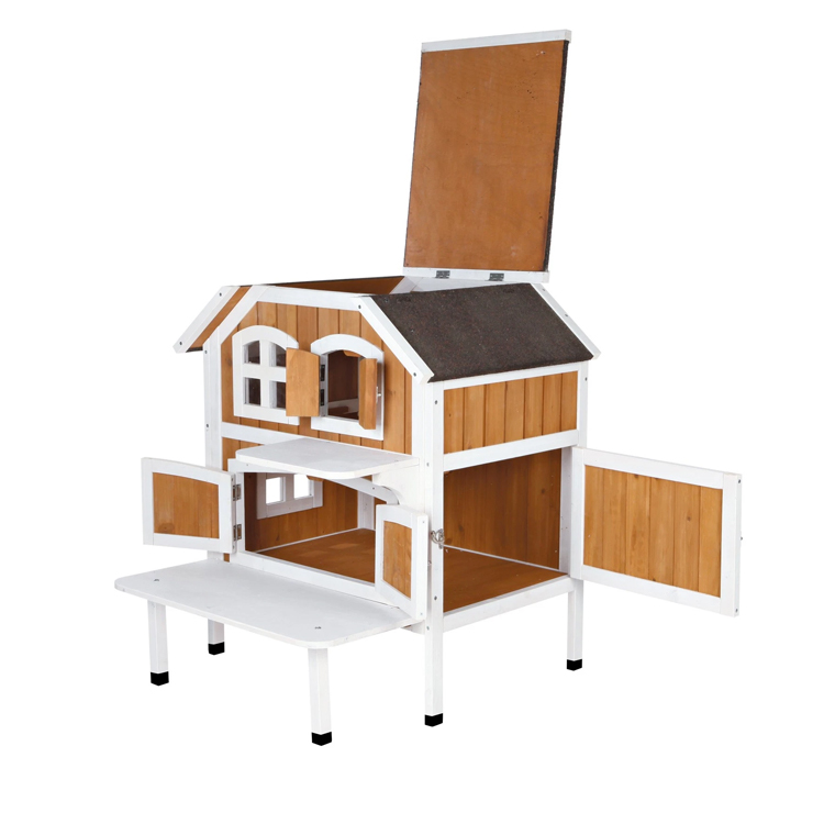 Waterproof Cat House Wood 22.8×30.7×35.4 In - Image 2