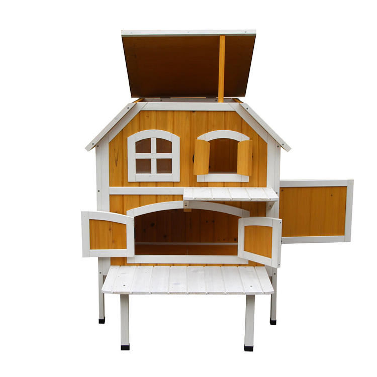 Waterproof Cat House Wood 22.8×30.7×35.4 In