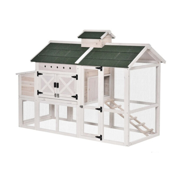 Waterproof Large Wooden Chicken Coop with Run & Nesting Boxes