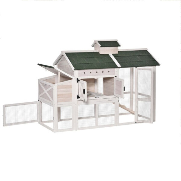 Waterproof Large Wooden Chicken Coop with Run & Nesting Boxes