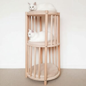 Wood Cat Tree Bed For Large Cats 87×46×46cm