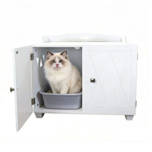 Cat Litter Box Cabinet Wood 20×30.9×26