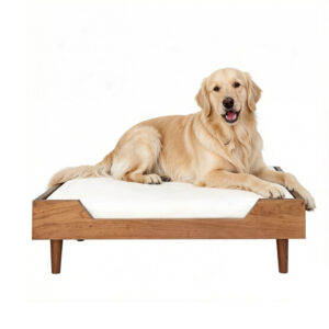Raised Dog Bed Pine Wood 53×68×20cm